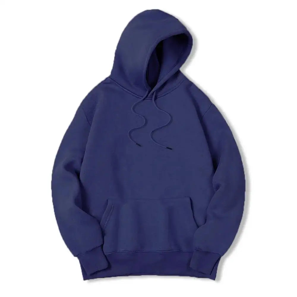 Masculino Cor Sólida Com Capuz Suéteres Masculino Camisola De Lã Quente Moda Roupas De Rua Solta Respirável  Hoodie Men