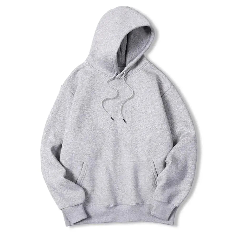Masculino Cor Sólida Com Capuz Suéteres Masculino Camisola De Lã Quente Moda Roupas De Rua Solta Respirável  Hoodie Men