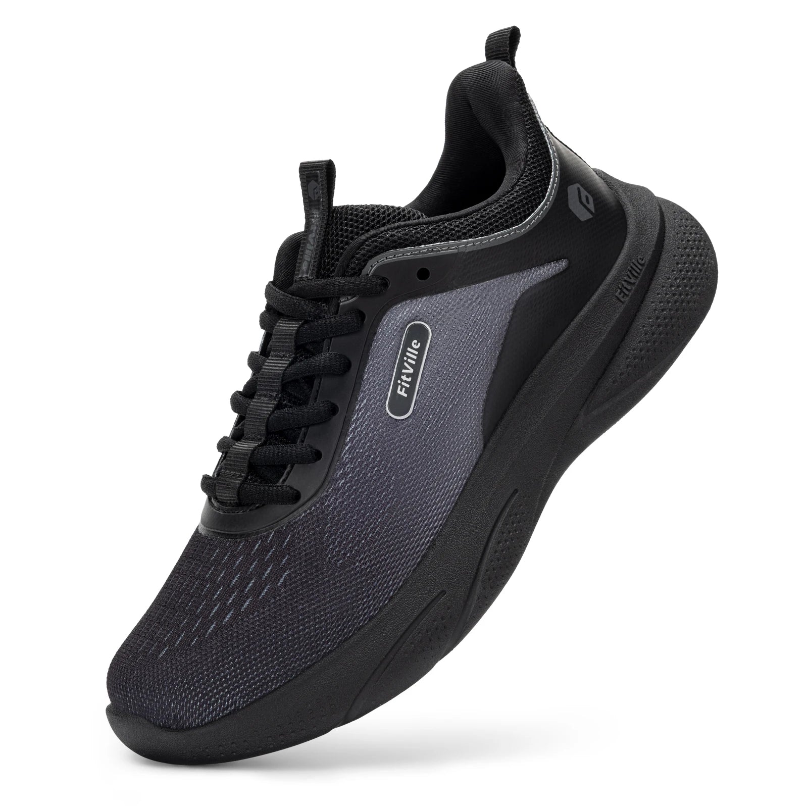 FitVille Womens Wide Fit Trainers Lightweight Non-Slip Walking Shoes Casual Breathable Walking Athletic Sneakers For Ladies