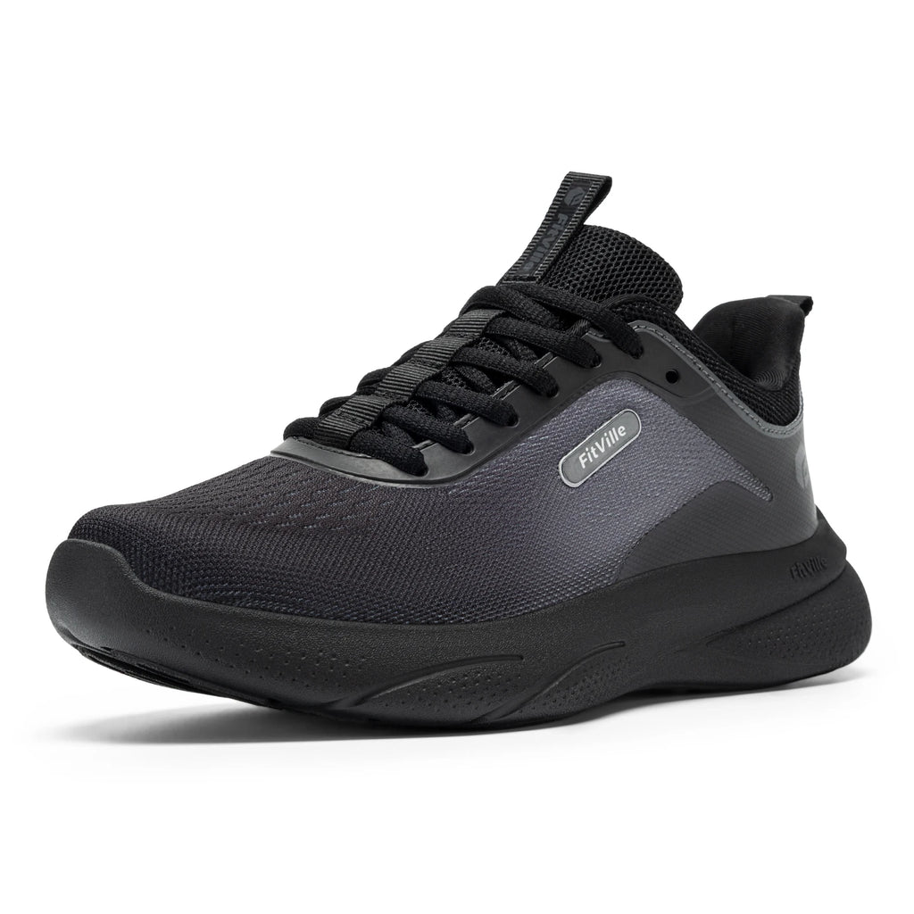 FitVille Womens Wide Fit Trainers Lightweight Non-Slip Walking Shoes Casual Breathable Walking Athletic Sneakers For Ladies