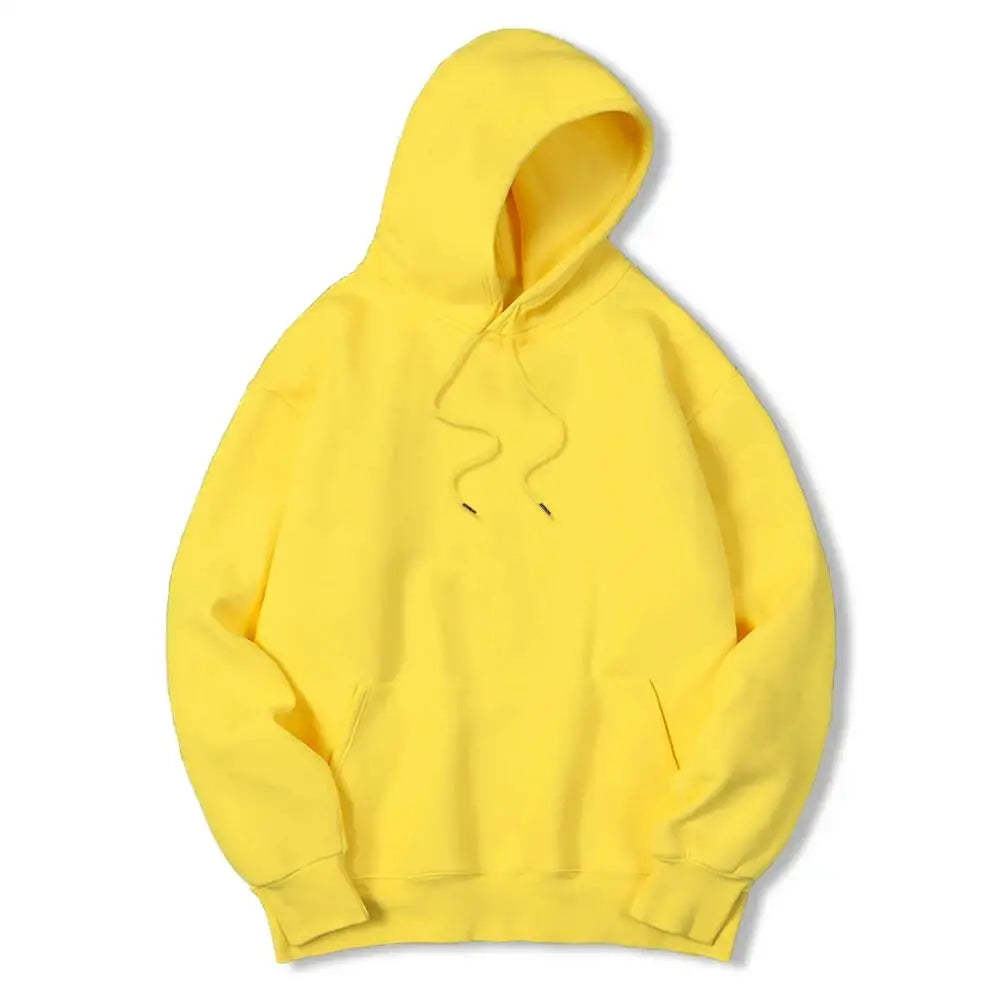 Masculino Cor Sólida Com Capuz Suéteres Masculino Camisola De Lã Quente Moda Roupas De Rua Solta Respirável  Hoodie Men