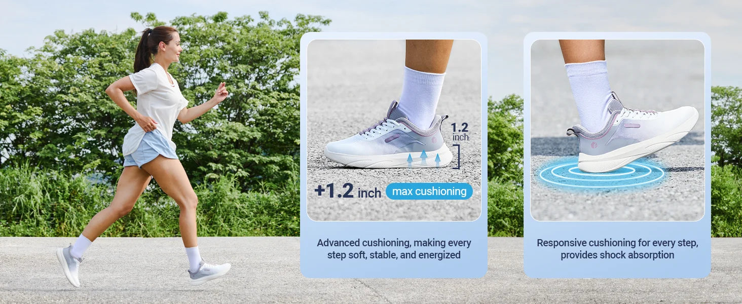 FitVille Womens Wide Fit Trainers Lightweight Non-Slip Walking Shoes Casual Breathable Walking Athletic Sneakers For Ladies