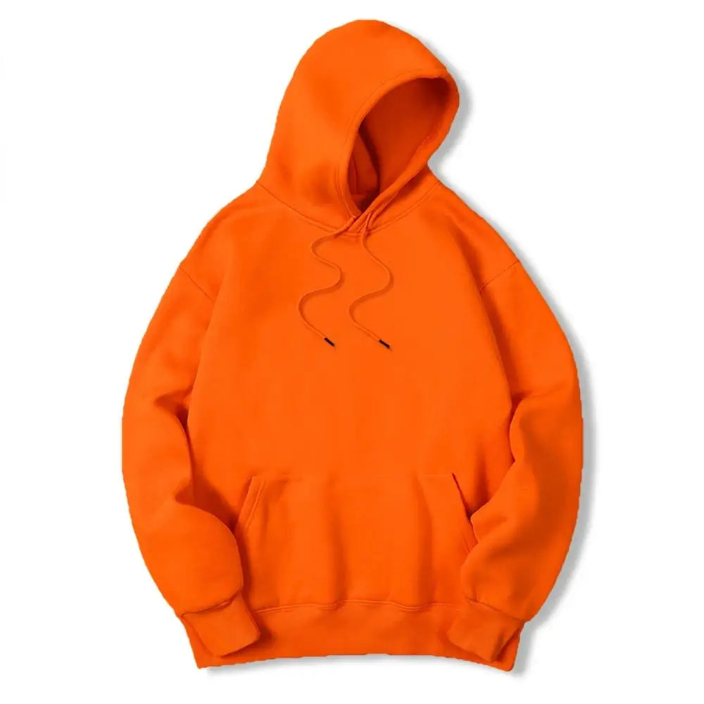 Masculino Cor Sólida Com Capuz Suéteres Masculino Camisola De Lã Quente Moda Roupas De Rua Solta Respirável  Hoodie Men